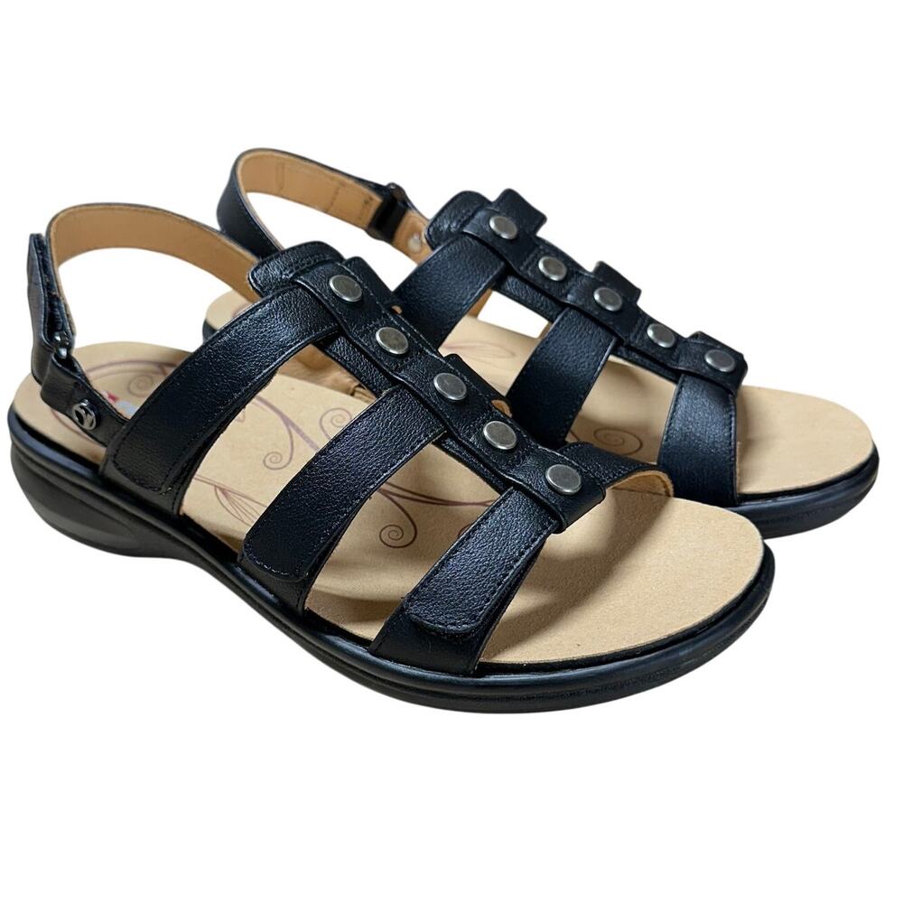 Revere Toledo Women's Backstrap Sandal Black Women's Size 6M New in Box